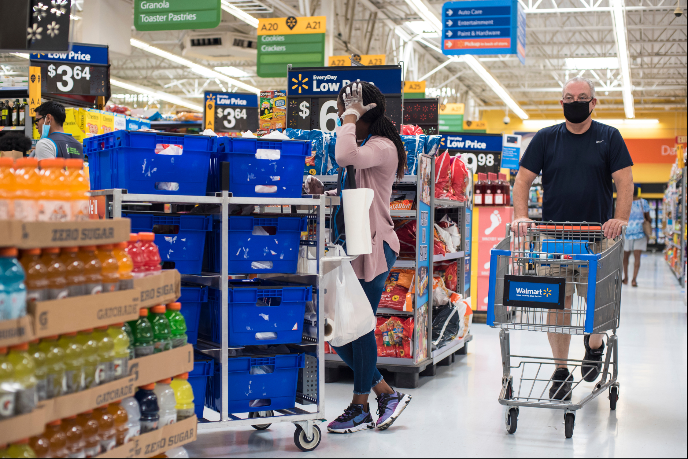 Customers shopping at a Florida Walmart