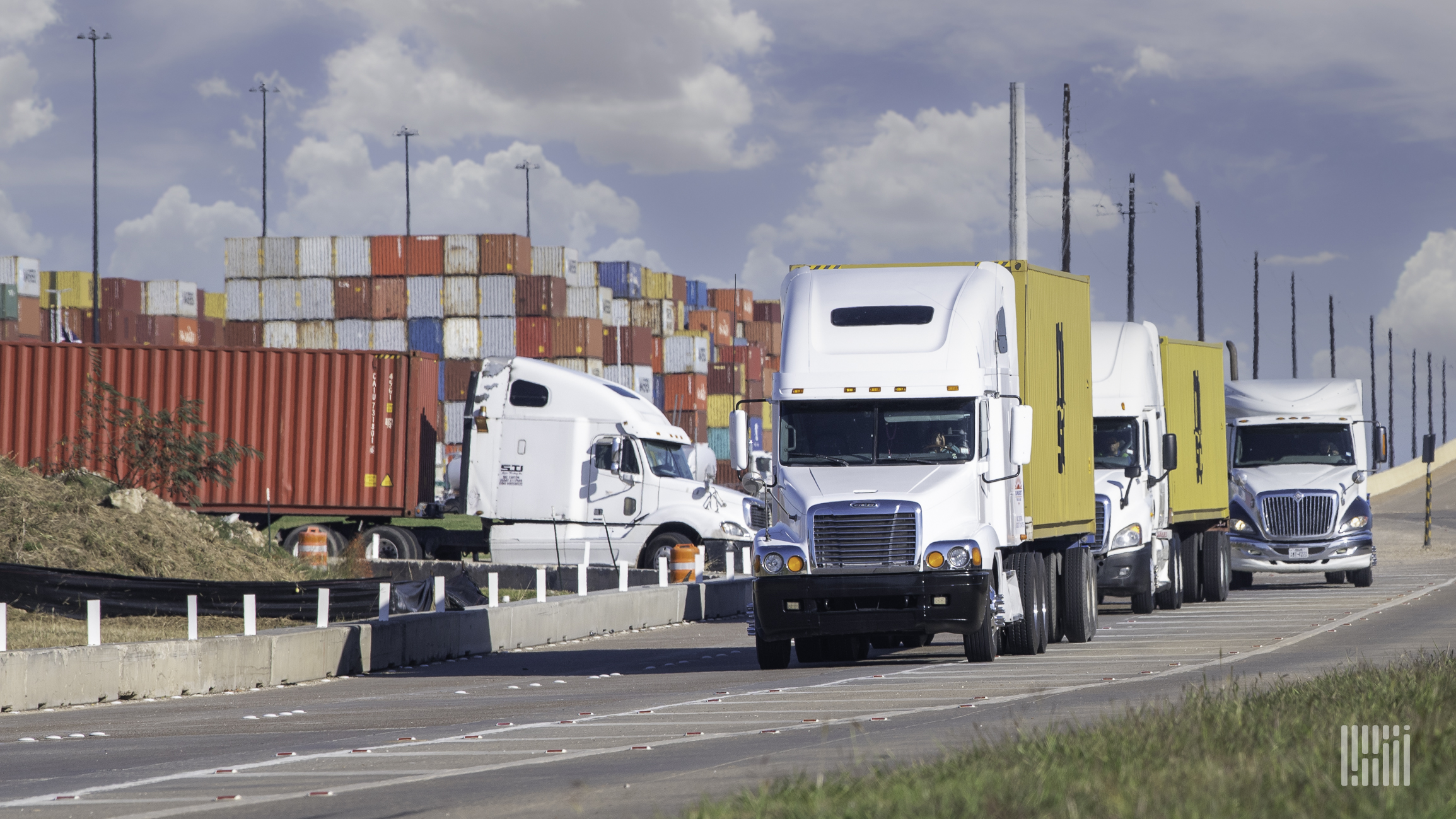 Trucks leave Port of Houston loaded