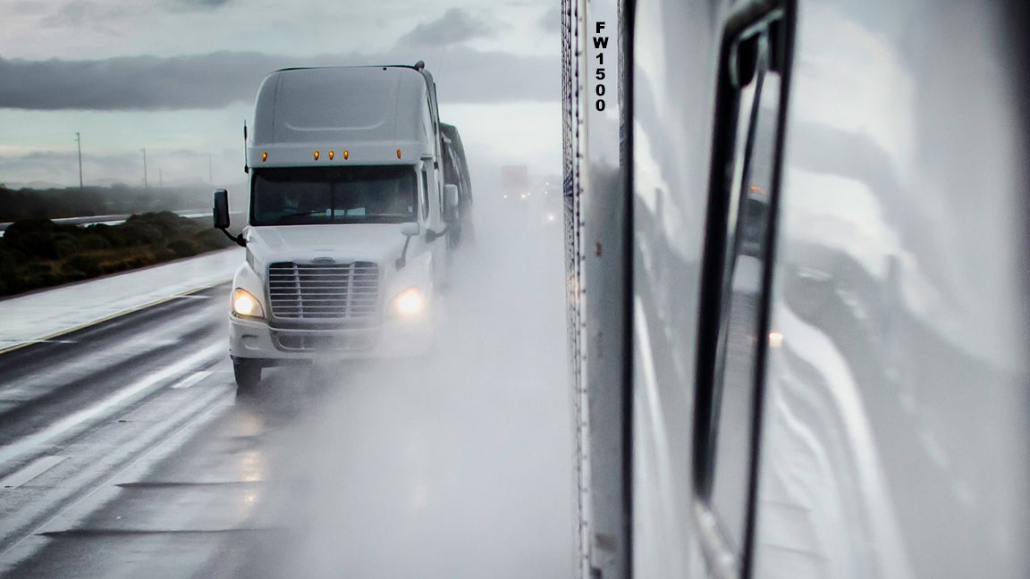 Trucks head toward Hurricane Ian