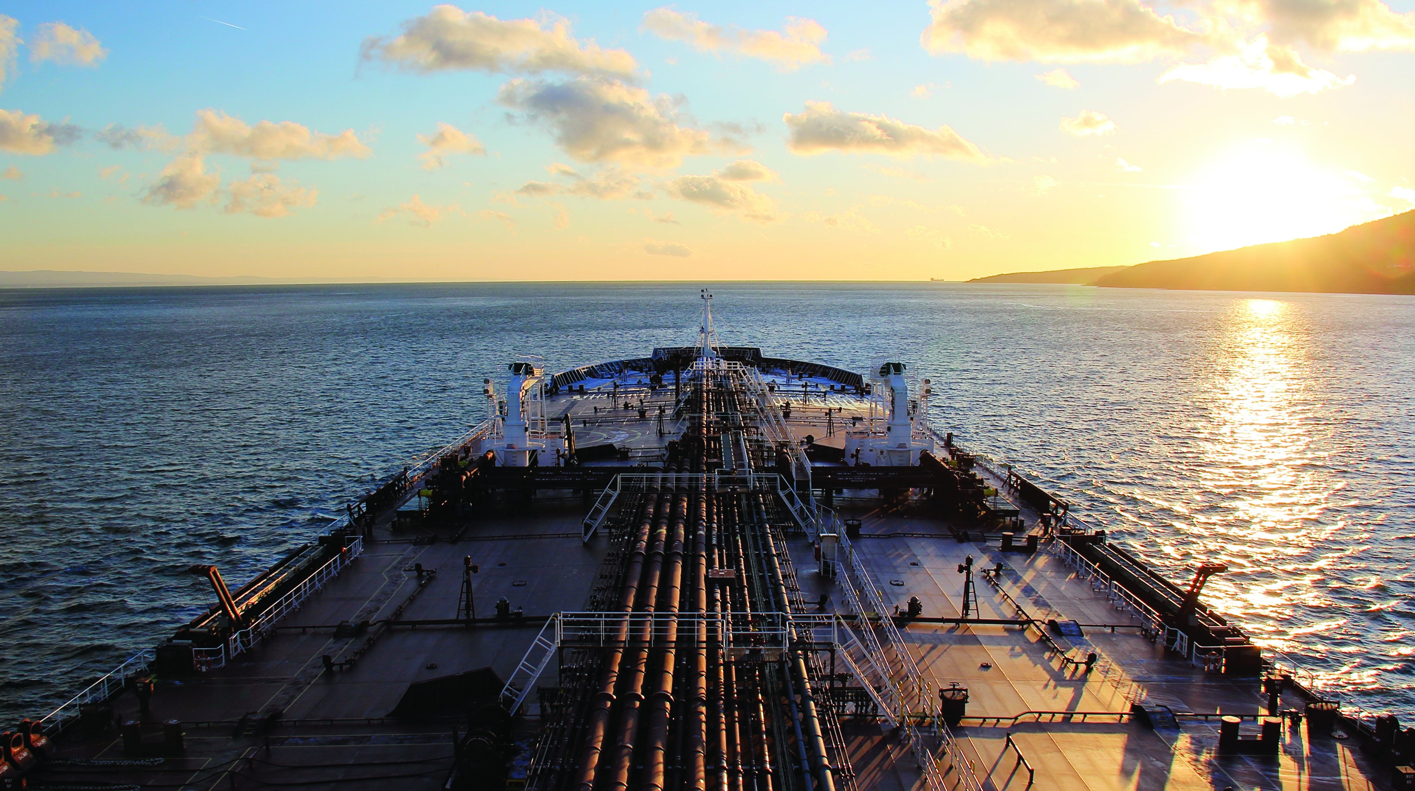 photo of Euronav tanker; the company's stock share price is up sharply this year