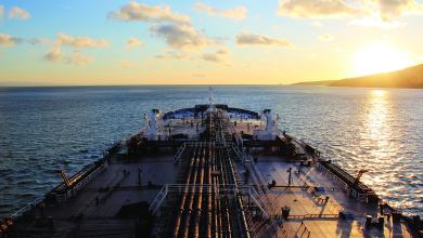 photo of Euronav tanker; the company's stock share price is up sharply this year