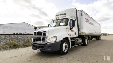 XPO truck on road