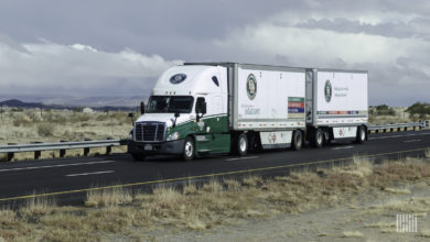 An Old Dominion LTL rig on the highway