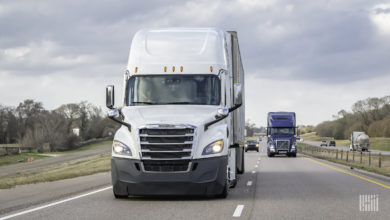 Trucks on highway