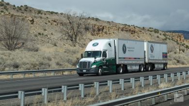 An Old Dominion LTL rig on the highway