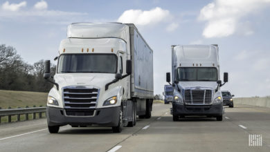 Trucks on the highway