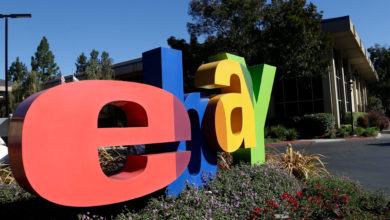 Ebay sign outside company offices