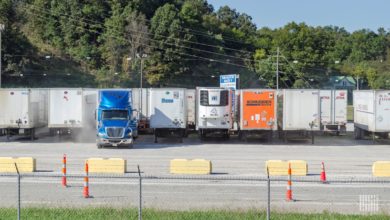 Row of trailers