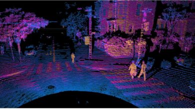 multi-colored lidar image