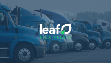 Leaf Logistics' Flex Fleets advertising photo.