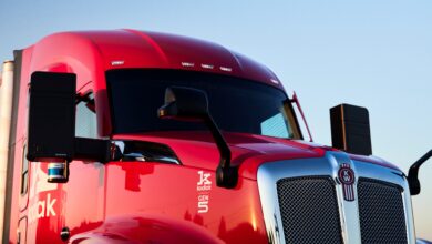 Red Kodiak Robotics-equipped Kenworth T680 truck