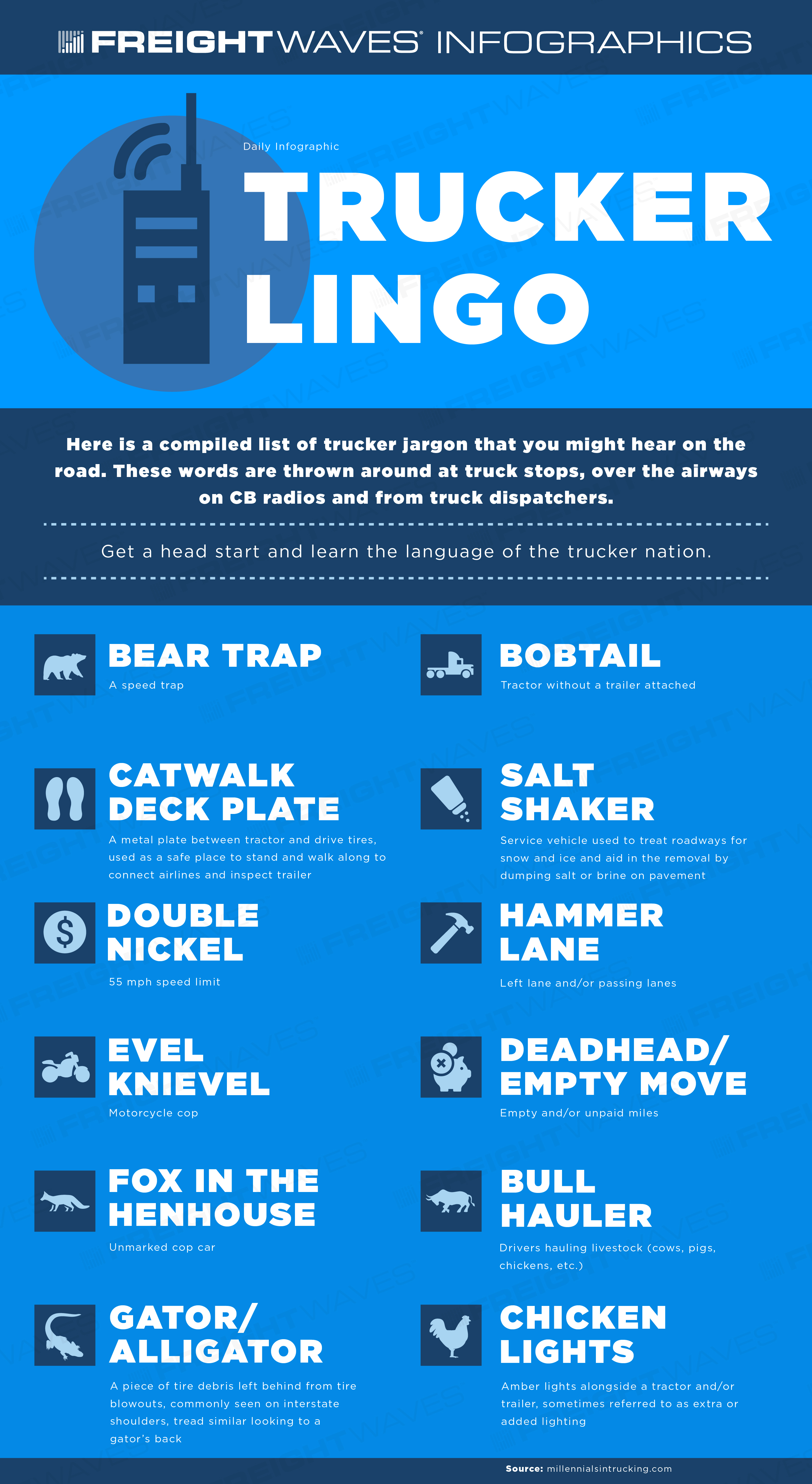Daily Infographic: Truck driver essentials: Things truckers describe