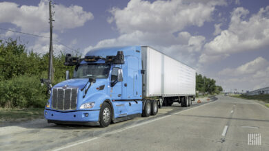 Waymo truck on roadside