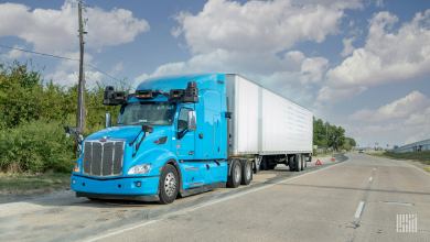 Waymo truck on roadside