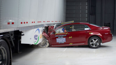 Truck crash underride test