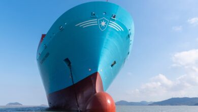 a photo of a Maersk container ship