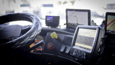 Truck cab with ELD