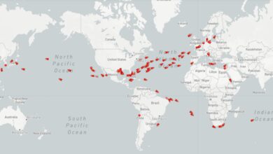 map of LNG ship positions