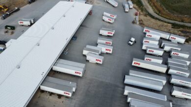 An aerial view of XPO's Salt Lake City terminal.