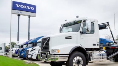 Volvo trucks at dealership