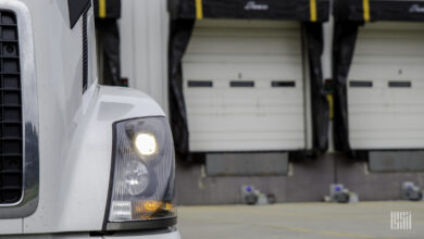 Truck waiting at warehouse