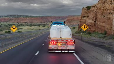 Truck on highway