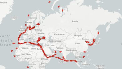 a map of Russian crude exports