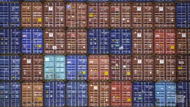 a photo of containerized imports