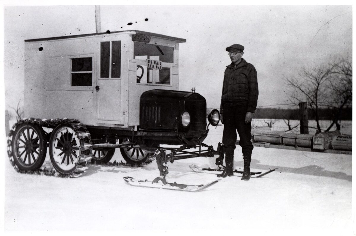 Snow custom Model T 1926 mail delivery vintage