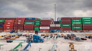 chassis at a container port