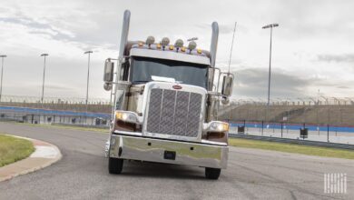 Peterbilt Model 580 on track at Texas Motor Speedway