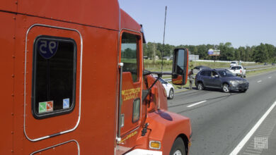 truck in highway accident