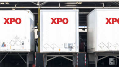 XPO trailers loading at a terminal in Houston