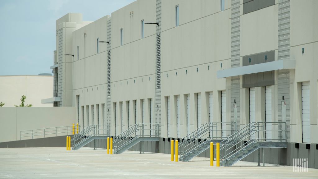 A vacant loading dock at a Prologis facility