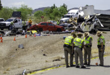 truck crash on the highway