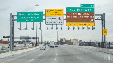 Hazmat highway signs