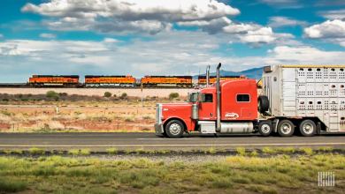 Truck and train
