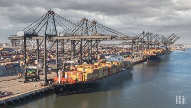 Container ships at the Port of Houston