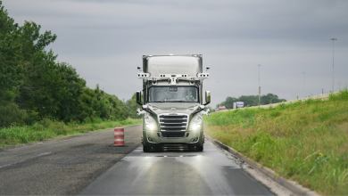 An image of a driverless truck from Bot Auto