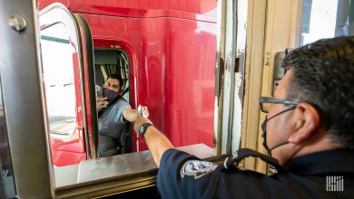 Truck driver at Laredo border crossing