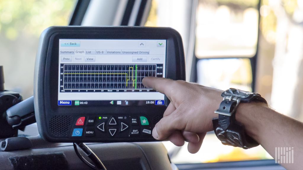 Truck electronic logging device