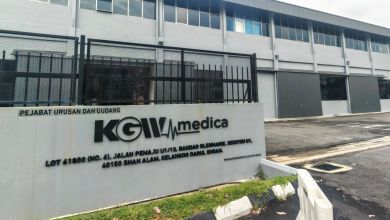 Signage at front entrance of KGW Logistics warehouse.