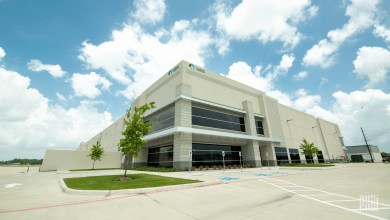 An empty parking lot at a Prologis warehouse