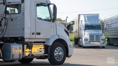 trucks at rest stop