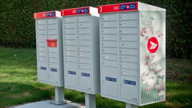 Canada Post community letter boxes.