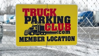 Truck Parking Club sign