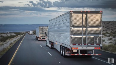 trucks on the highway