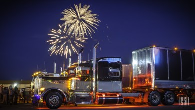 truck near fireworks display