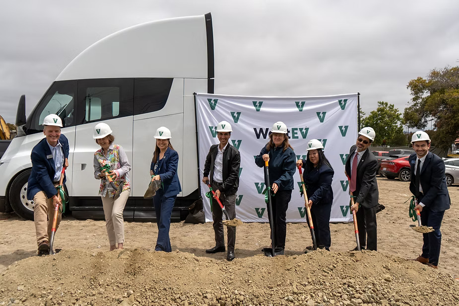 WattEV breaks ground on sixth electric truck charging depot at Port of Oakland