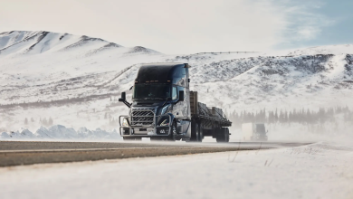 Volvo truck testing in Alaska Arctic conditions